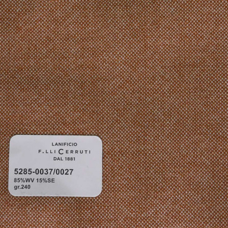 5285-0037/0027 Cerruti Lanificio - Vải Suit 100% Wool - Nâu Trơn